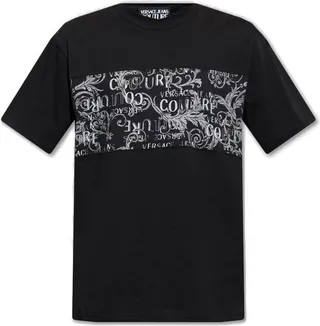 Versace Jeans Couture Logo Pattern Crewneck T-Shirt