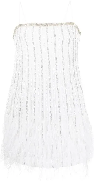 Rubina sequin feather embellished dress