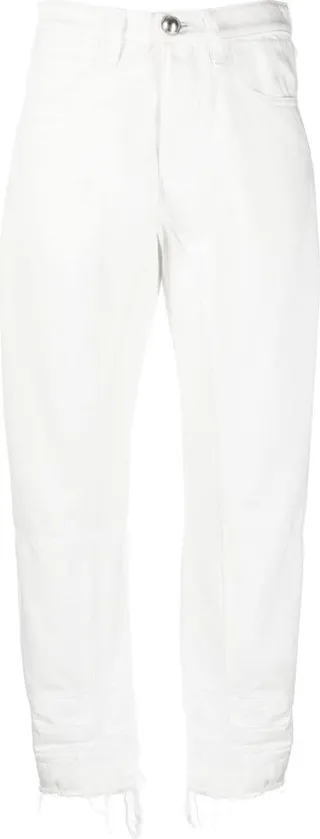 Frayed-Detail Slim-Fit Trousers