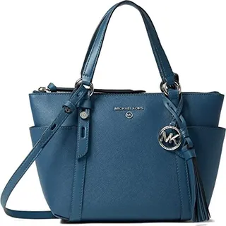 MICHAEL Michael Kors Sullivan Small Convertible Top Zip Tote (River Blue) Tote Handbags