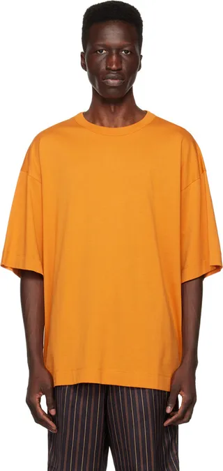 Dries Van Noten Yellow Crewneck T-Shirt