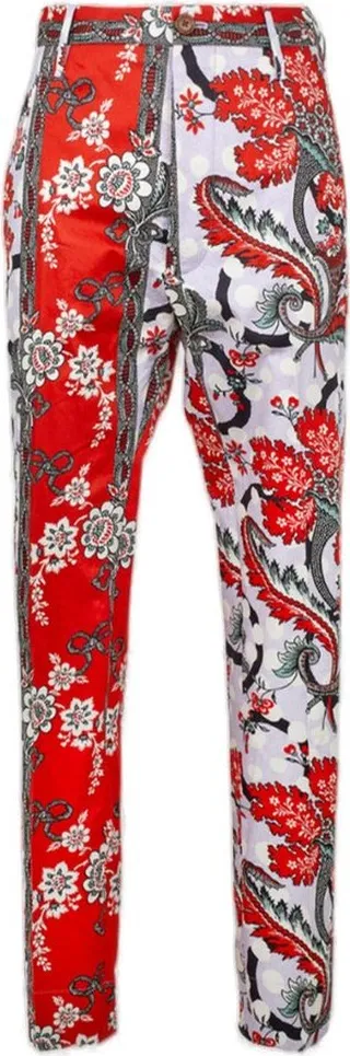 Vivienne Westwood Flower Printed Straight-Leg Pants