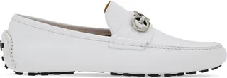 Gancini leather loafers