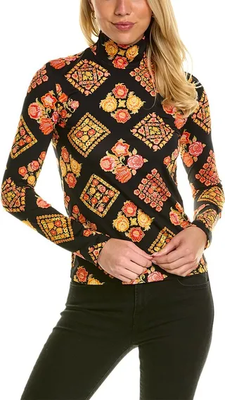 La Double J Jersey Turtleneck Top
