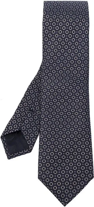 Giorgio Armani Geometric Printed Pointed Tip Tie