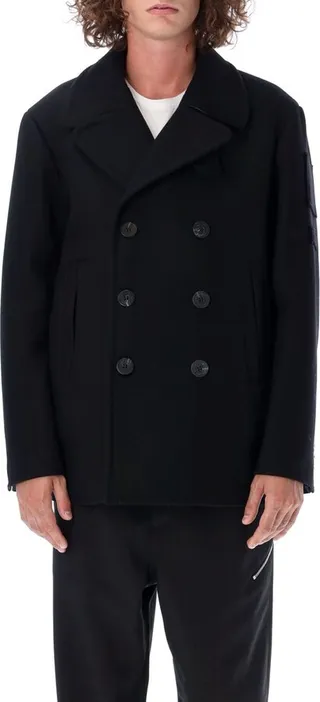 Neil Barrett Double-Breasted Long-Sleeved Peacoat