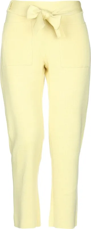 Cropped Pants Light Yellow