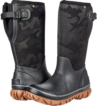 Bogs Whiteout Tonal Camo Adjustable Calf (Black) Women's Shoes