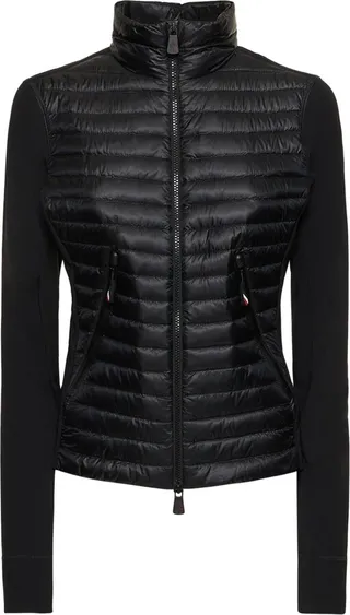 Zip-up nylon down jacket