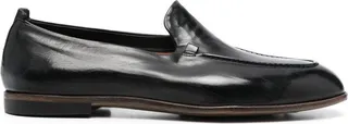 Polished-Finish Leather Loafers