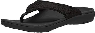 Spenco Women's Yumi 2 Croco Sandal Flip-Flop Black 9 Medium US