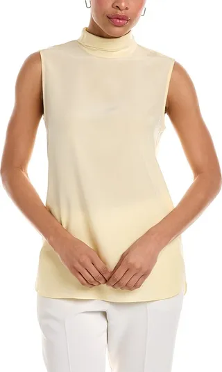 St. John Turtleneck Silk Shell