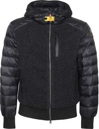 Hooded Bomber-style Down Jacket
