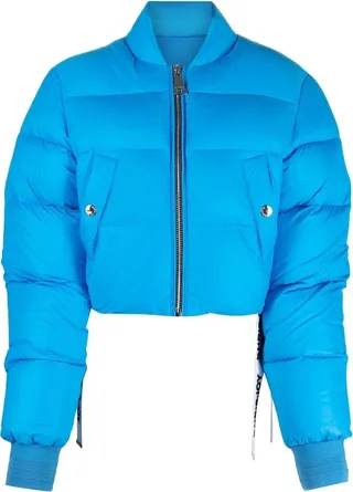 Cropped Padded Bomber Jacket