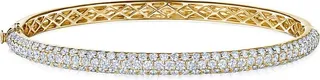 18kt yellow gold diamond Moonlight three-row medium bangle
