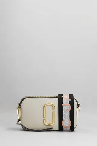 Snapshot Shoulder Bag In Taupe Leather