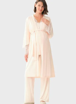 Lace Detail Robe