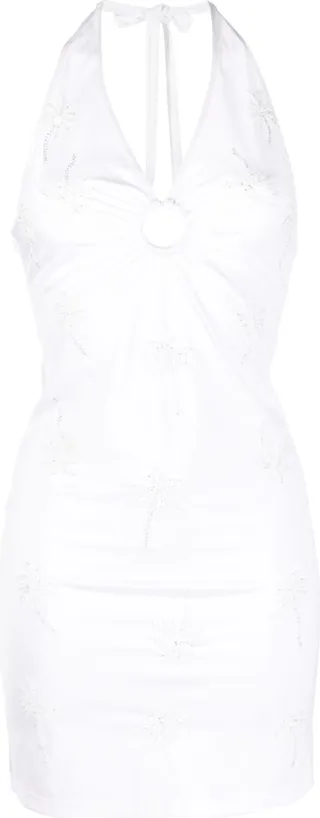 Palm Tree-Embellished Dress