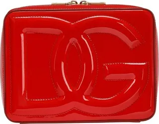 Medium patent leather DG Logo Bag