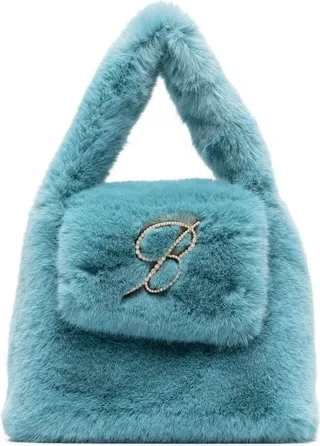 Logo-Plaque Eco-Fur Tote Bag