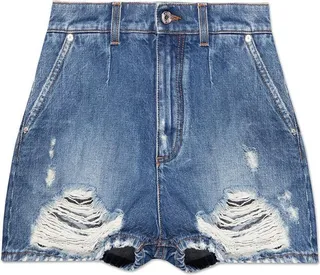 Dolce & Gabbana High Waisted Denim Shorts