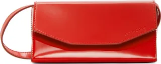 Ferragamo Red Mini Geometric Clutch