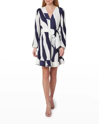 Liv Zebra Pleated Dress