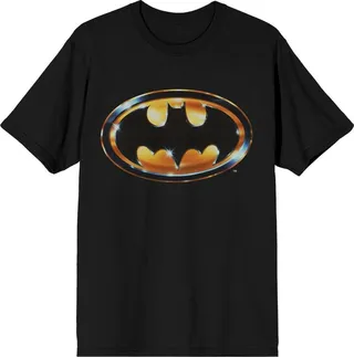 DC Comic Book Batman Logo Men's Black Short Sleeve Graphic Tee Shirt-6XL