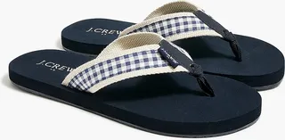 J.Crew Factory Women's Gingham Flip-Flops