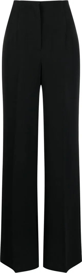 High-Waisted Straight Trousers