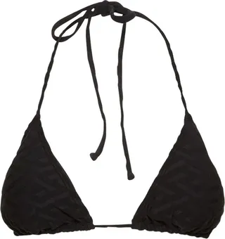 Monogram terry cloth triangle bikini top