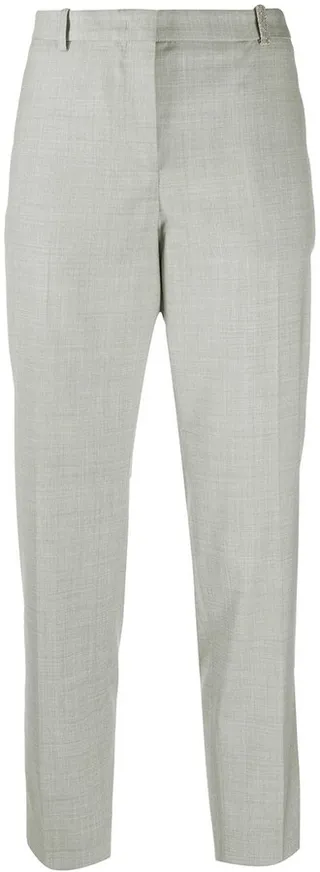 High-Rise Cropped Slim-Fit Trousers