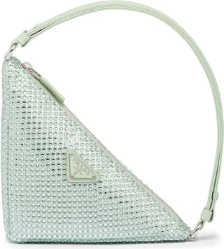 Triangle crystal-embellished mini bag