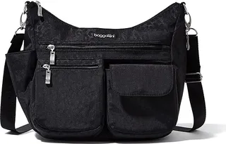 Baggallini Modern Everywhere Bag (Black Cheetah Emboss) Cross Body Handbags