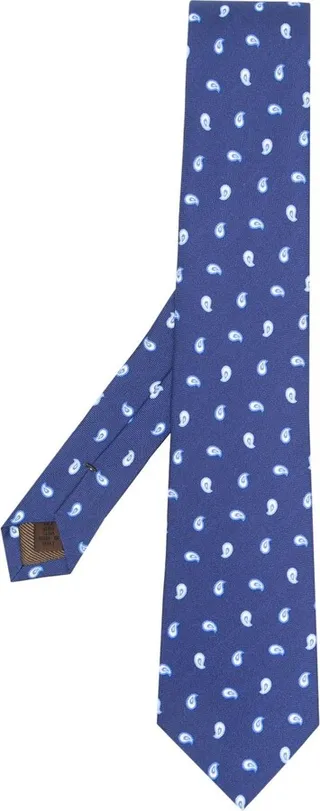Graphic-Print Silk Tie