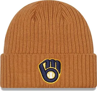 Men's New Era Brown Milwaukee Brewers Classic Cuffed Knit Hat