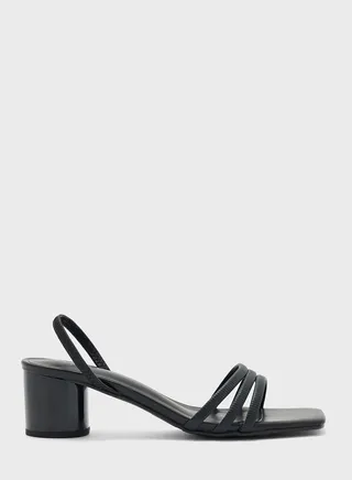 Ankle Strap Mid Heel Sandals