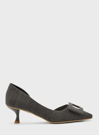 Pointed Toe Mid Heel Pumps