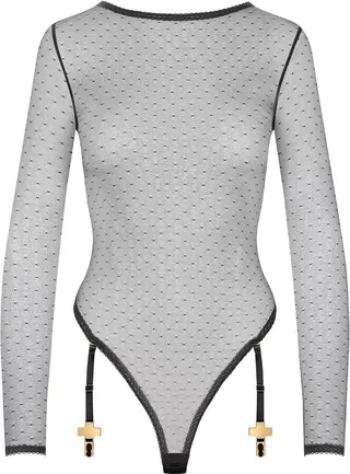 MAISON CLOSE - Swiss Dot Mesh Bodysuit - Inspiration Divine