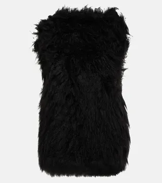 Norine faux fur minidress