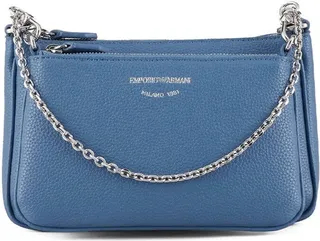 Denim Crossbody Bag With Chain