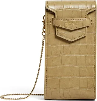 Harrods Mini Croc-Embossed Nano Bag