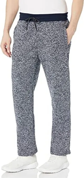 WT02 Men's Open Bottom Active Basic Fleece Jogger Sweatpants