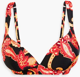 Printed recycled bikini top
