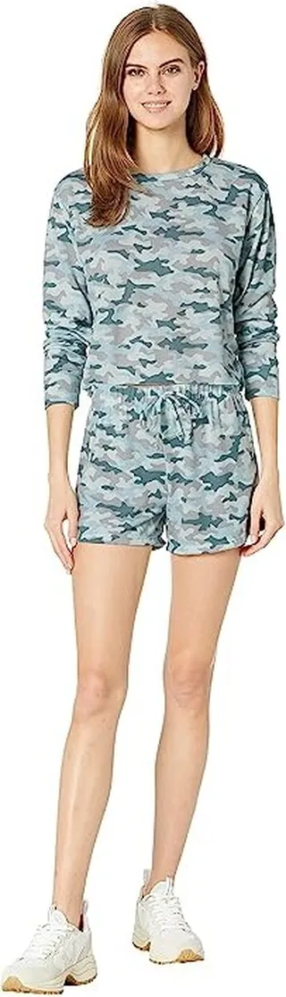Catherine Malandrino Pullover Short Lounge Set (Sky Light) Women's Pajama Sets