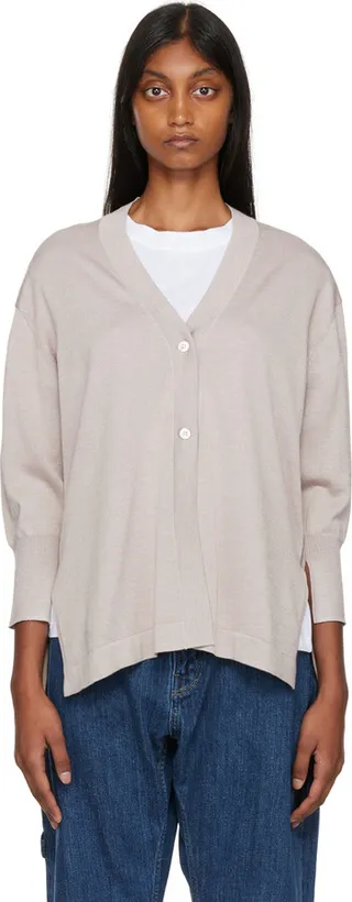 Studio Nicholson Beige Carmella Cardigan