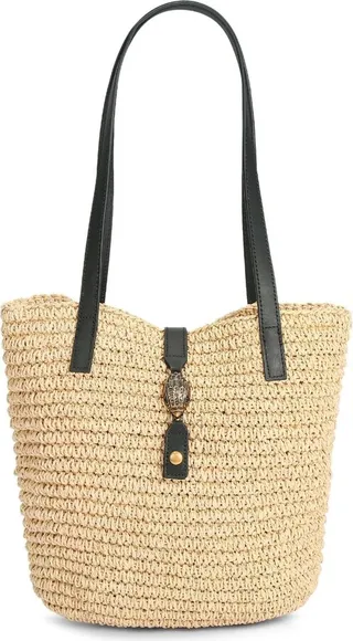 Hampton woven-raffia tote bag