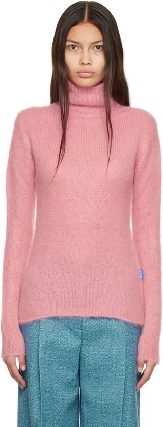 Nina Ricci Pink Brushed Turtleneck