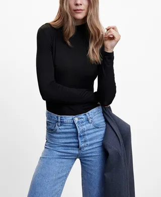 Mango Women's Turtleneck Long-Sleeved T-shirt