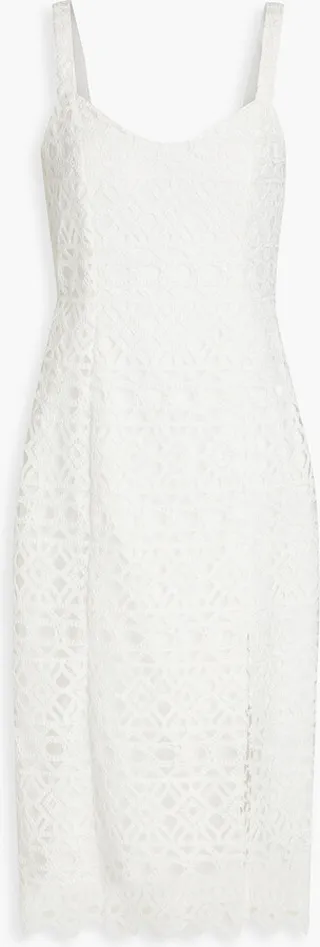 Cutout crochet midi dress
